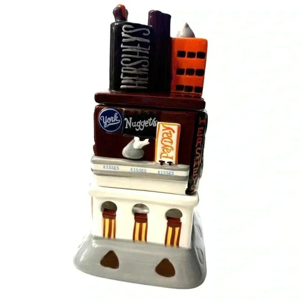 Hershey’s Times Square Ceramic Fondue Dessert Tea Light Heating 3 Piece NWB - Picture 4 of 10